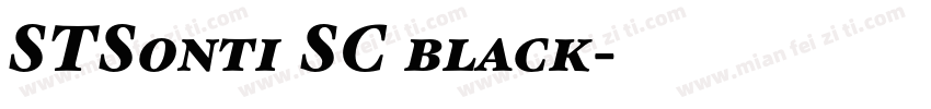 STSonti SC black字体转换